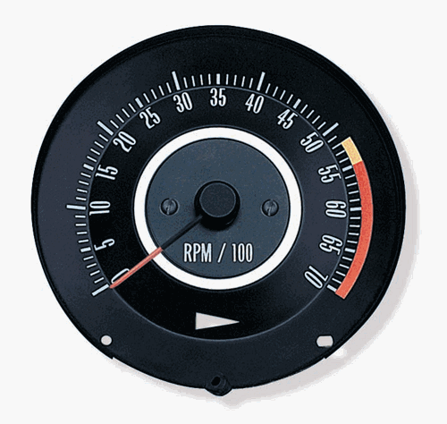 1967 Camaro Dash Instrument Cluster Gauge, TACHOMETER, 5500 Redline