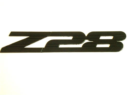 1993 - 2002 Camaro Fender Emblem, Z28 Logo, Peel And Stick, Black, Oe Style