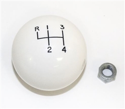 Camaro White 4 Speed Shifter Knob Ball, 3/8 Inch Coarse Thread, 2-1/4 ...