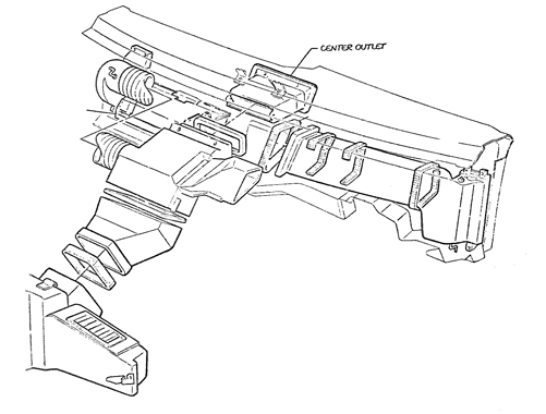 1969 Camaro Vent Duct, Under Dash LH Behind Gauge Housing with Air ...