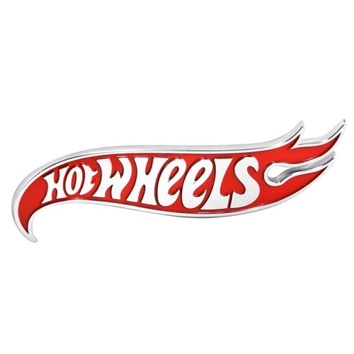 Hot Wheels Emblem, Custom Red and Chrome