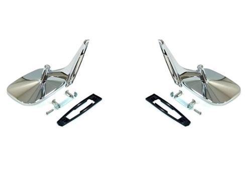 1968 - 1969 Camaro Exterior Door Mirrors Set, Chrome, Pair of LH and RH