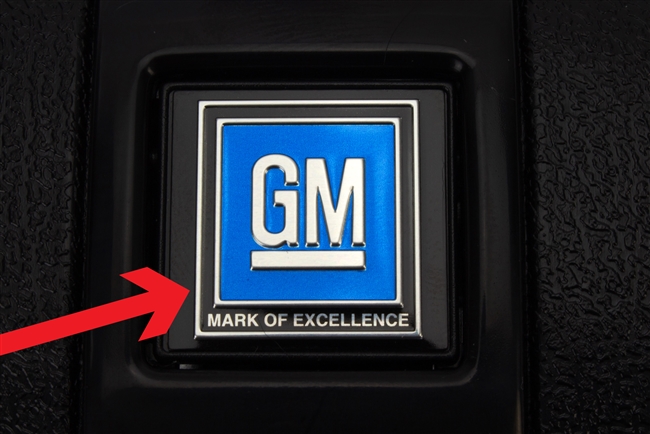 Camaro Seat Belt Buckle Push Button Insert Decal, GM Mark of Excellence ...