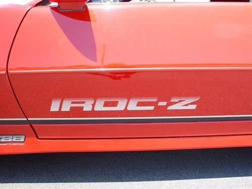 1985 - 1987 Camaro Decal, IROC-Z, Door Name, Silver, Each