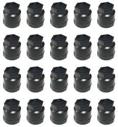 1982 - 2002 Camaro Lug Nut Cover Cap 10028614, Black 20 Piece Set